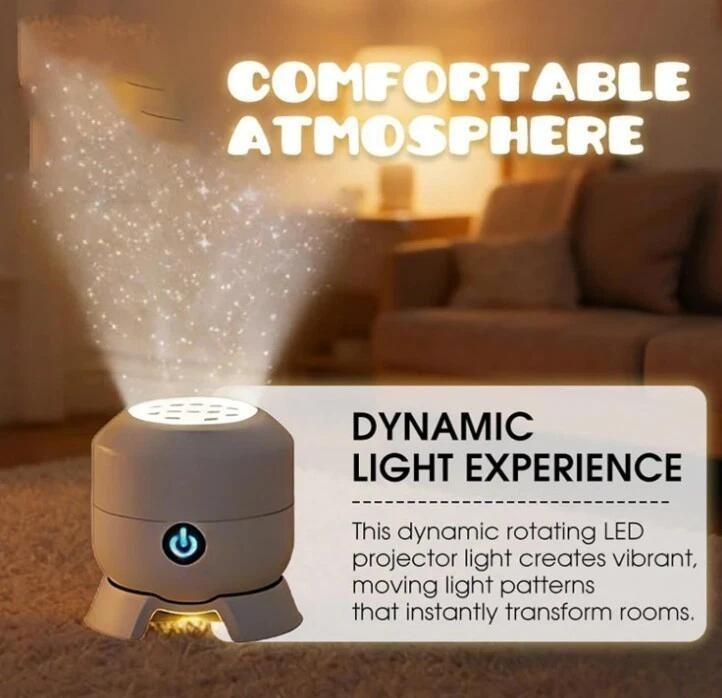 LED Ocean Projector Light Dynamic Rotating Colorful Ceiling Wall Projection Lamp