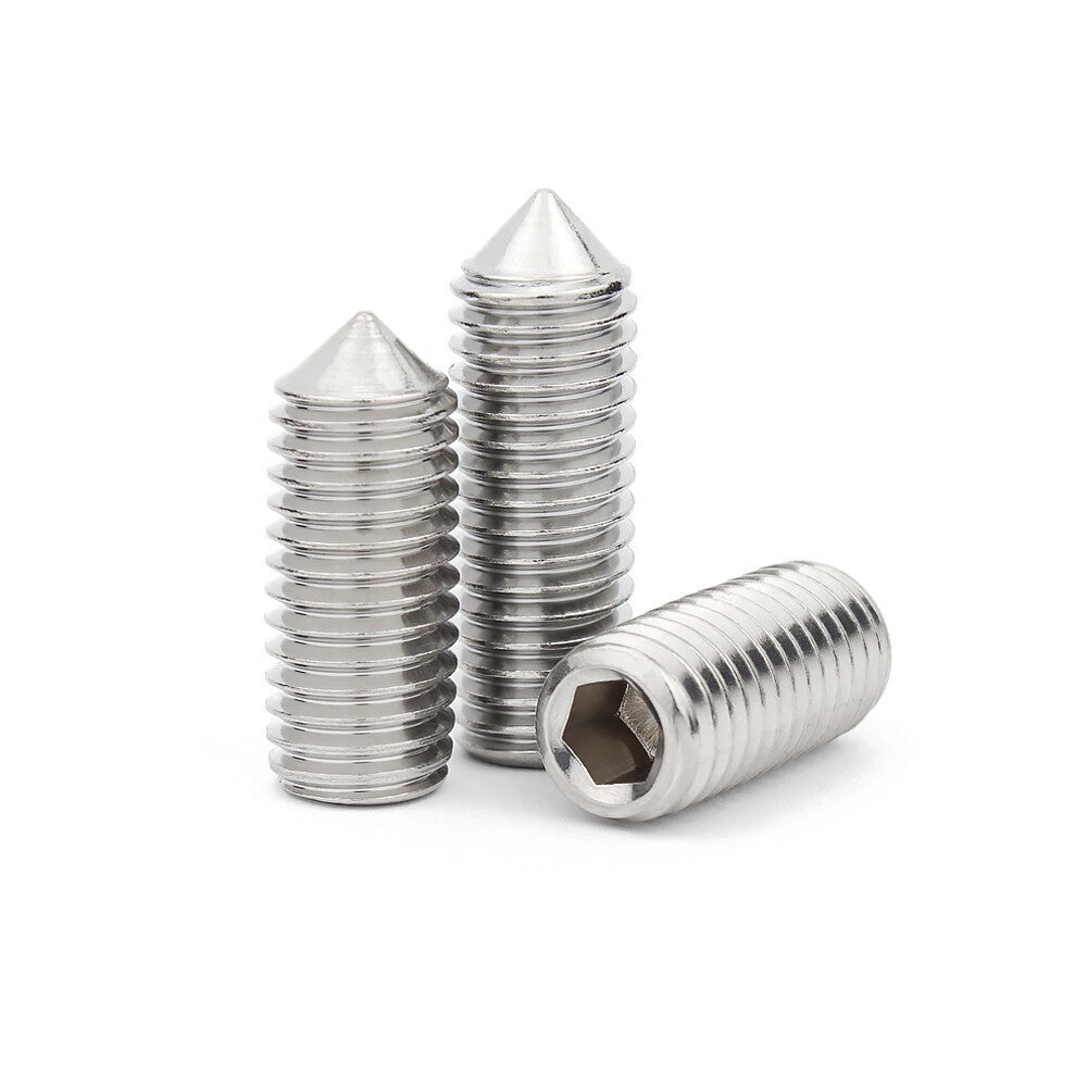 2set  A2 Cone Point Grub Screws M3 M4 M5 M6 M8 Hex Socket Set Screw Box Set