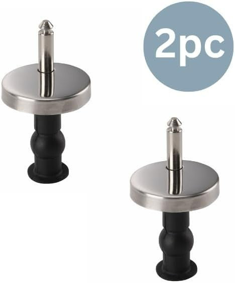 Toilet Seat Hinges 2PC Universal Replacement Fittings Chrome Silver Bathroom