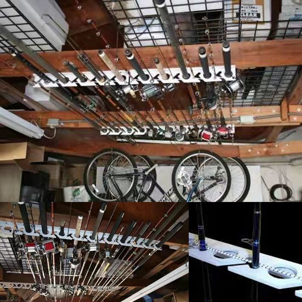 NEW Fishing Rod Rack Vertical Wall Mount Holder Ceiling Mount Storage Stand Pole