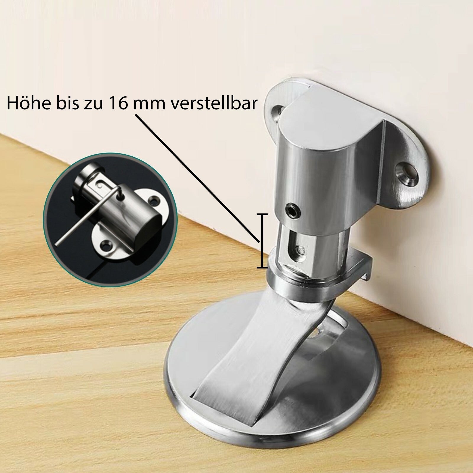 Magnetic Door Stop Wall Floor Mounted Stainless Steel Stopper Holder Catch