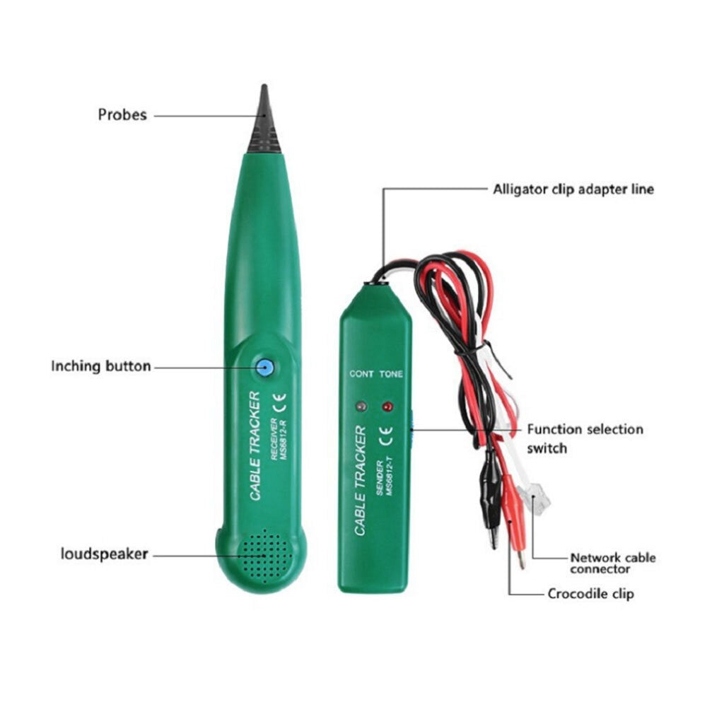 MS6812 Cable Finder Tone Generator Probe Tracker Wire Network Tester Tracer Set