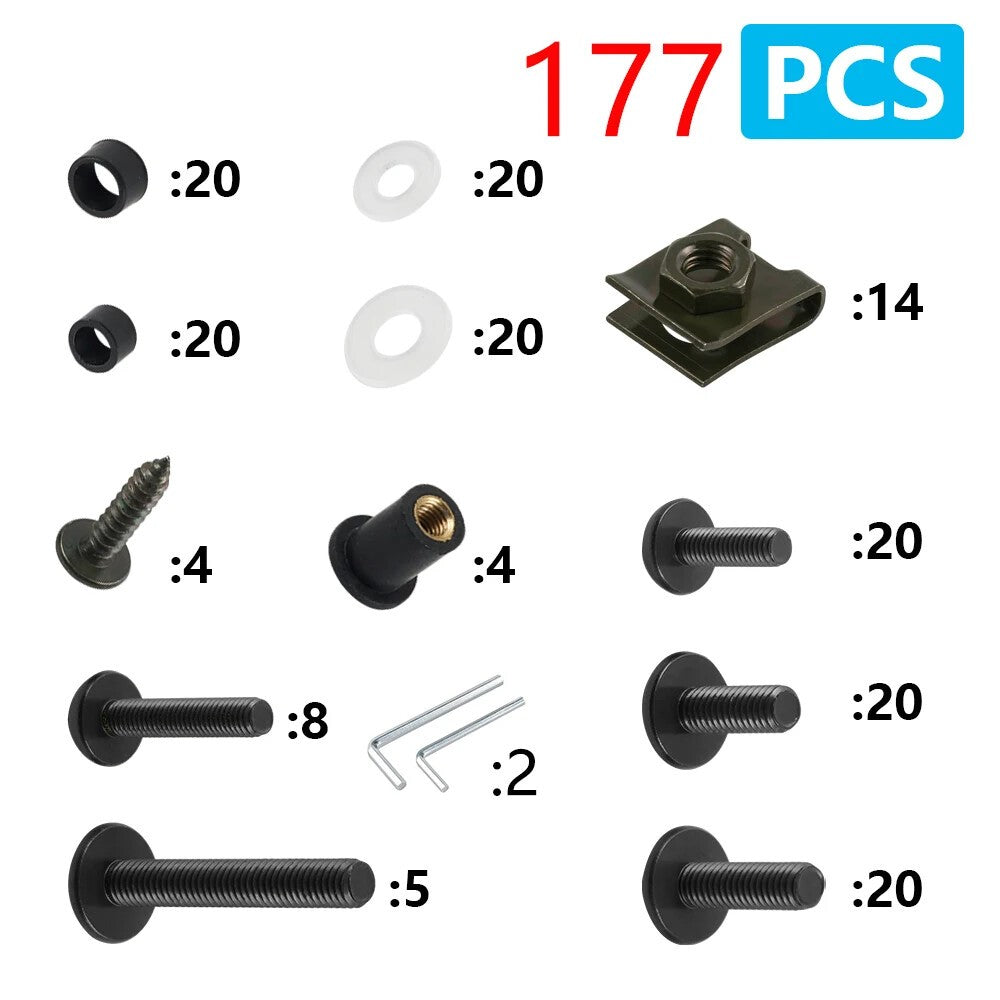 Universal For Yamaha YZF-R1 YZF-R3 YZF-R6 YZF-R7 177x Complete Fairing Bolts Kit