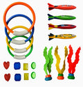 19x Underwater Diving Toys Dive Ring/Torpedo/Sticks Swimming Pool Toy Game Kids