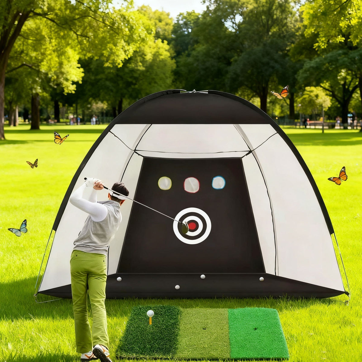 Golf Practice Net 10x7ft Driving Chipping Training Aid Indoor Outdoor Use