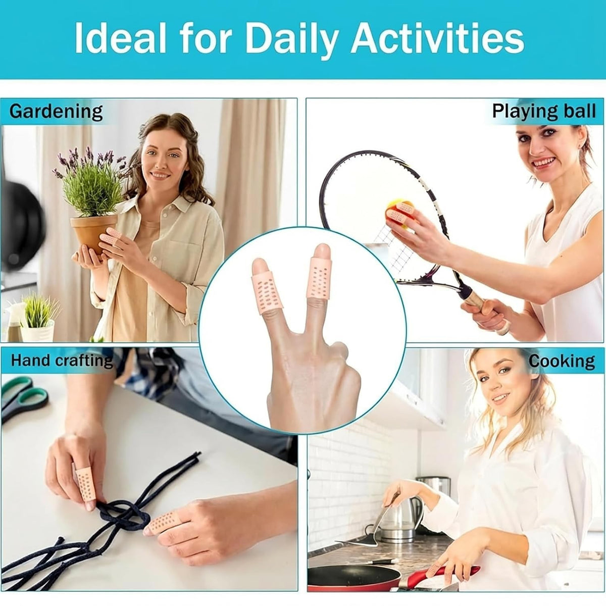 10pcs Gel Finger Cots - Breathable Silicone Finger Protectors with Hole