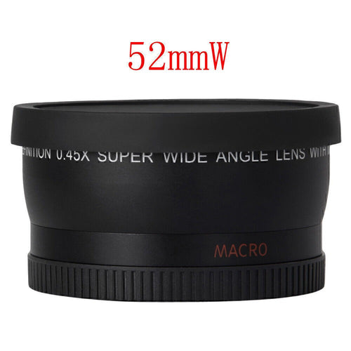 0.45x 52mm Wide Angle Lens with MACRO for Canon Nikon 52mm DSLR&digital camera