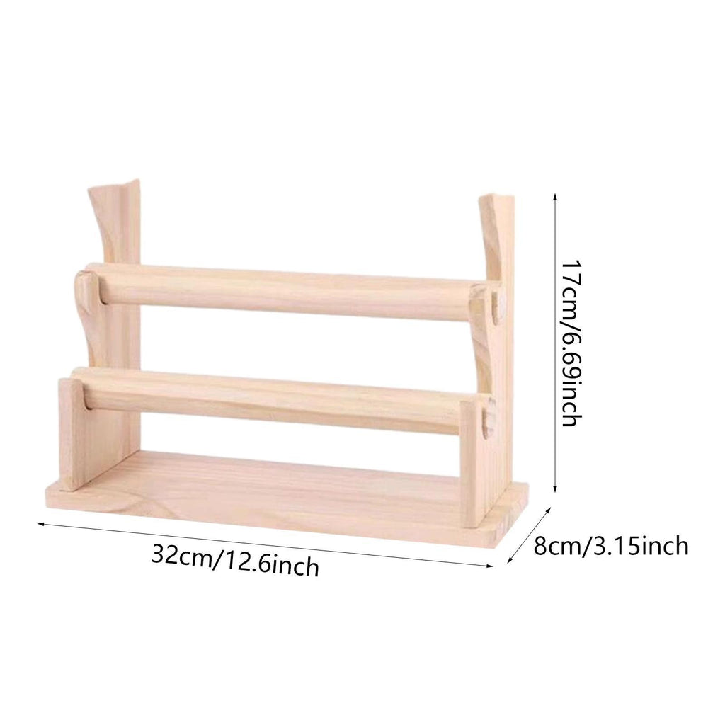 Wooden Jewelry Display Stand Hair Tie Bangle Bracelet Storage Organizer Holder