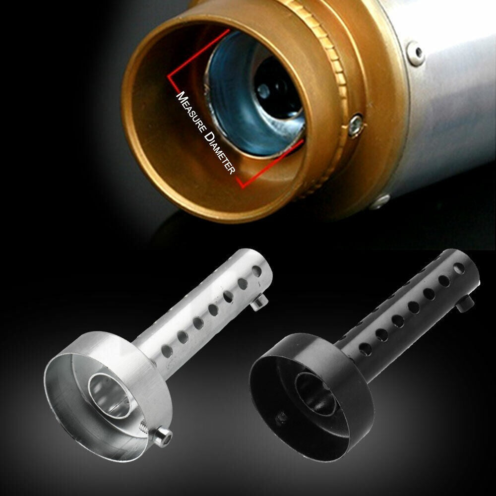 Silver 2Pcs 60mm Motorcycle Exhaust Can Muffler Insert Baffle Silencer Removable