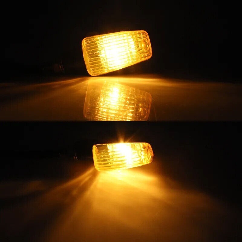 4x Universal Motorcycle Motorbike Turn Signal Indicators Light Lamp Amber UK