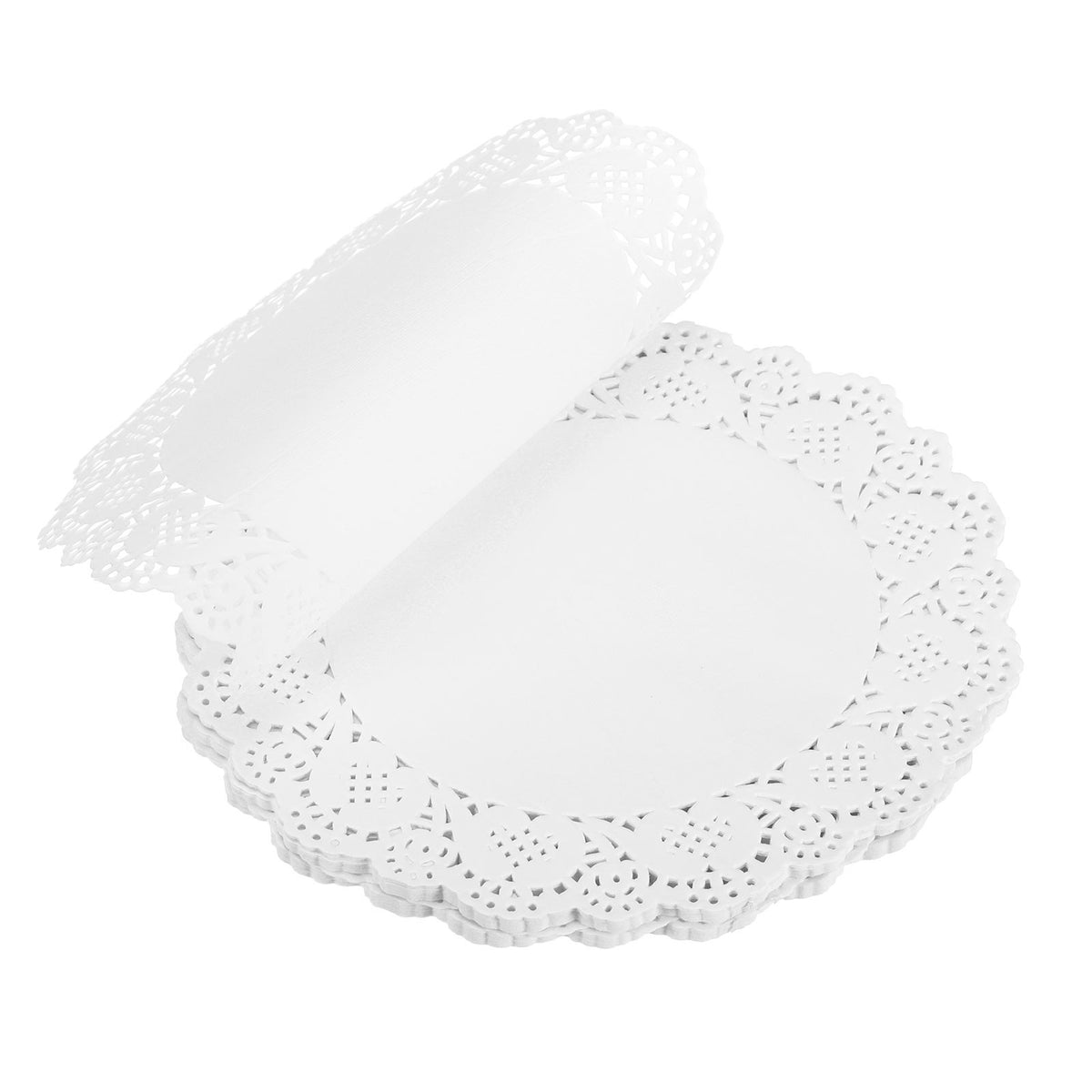 500 Pcs White Lace Paper Doilies 6.5 Inch Round Tableware Disposable Paper