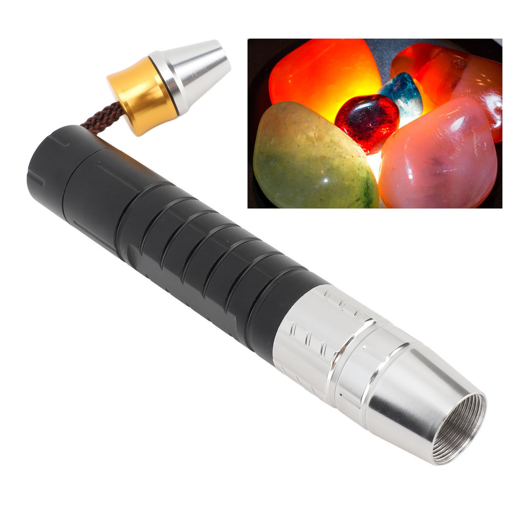 365nm Gemstone Identification Light UV White Yellow Light 3 In 1 LED Flashlig UK