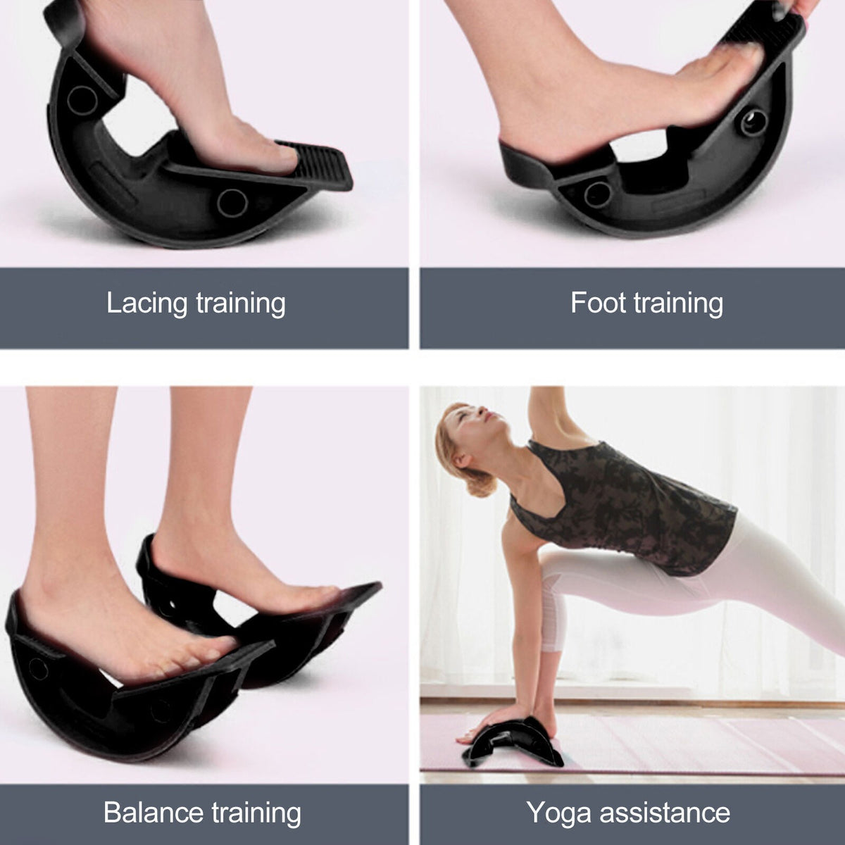 Calf Stretcher Black Ankle Stretch Foot Rocker Achilles Tendon Support UK