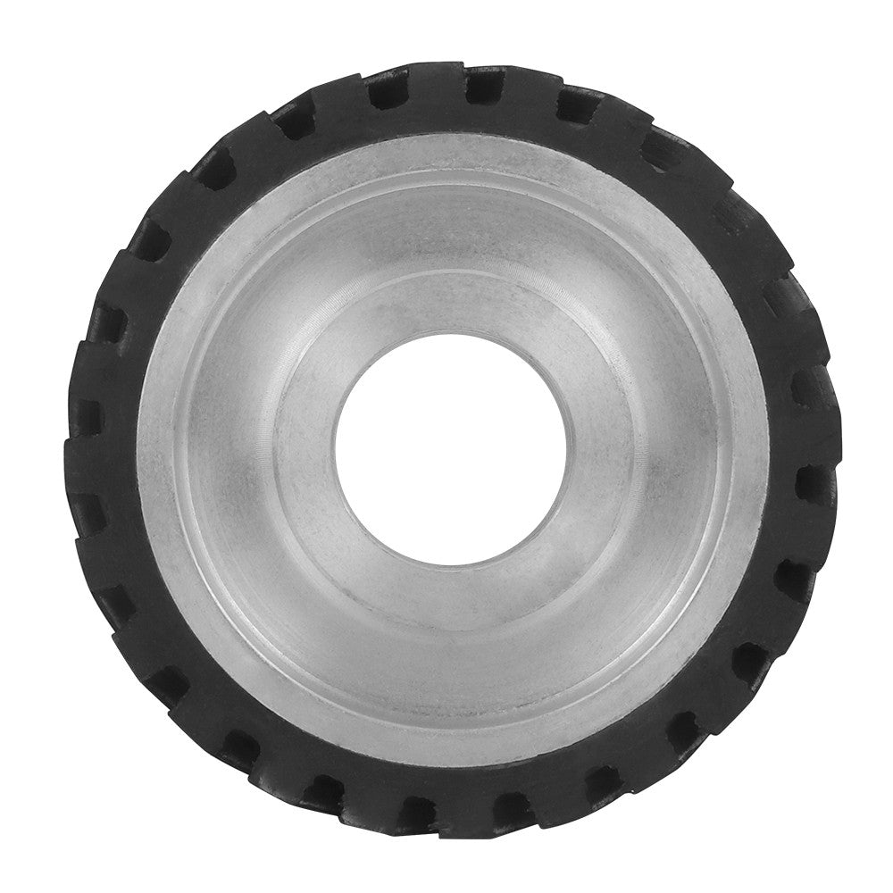 150mm/200mm/250mm Black Rubber Serrated Sand belt Grinding Contact Wheel