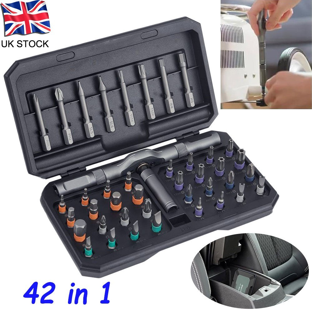 Magnetic Screwdriver Set, 24/42 in-1 DIY Ratchet Screwdriver Kit for Home Repair