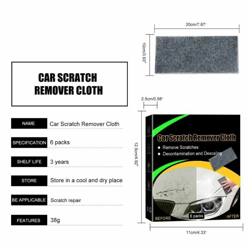 Car Scratch Remover Magic Cloth, Fixapro Reusable Nano Wipes for Swirl Mark