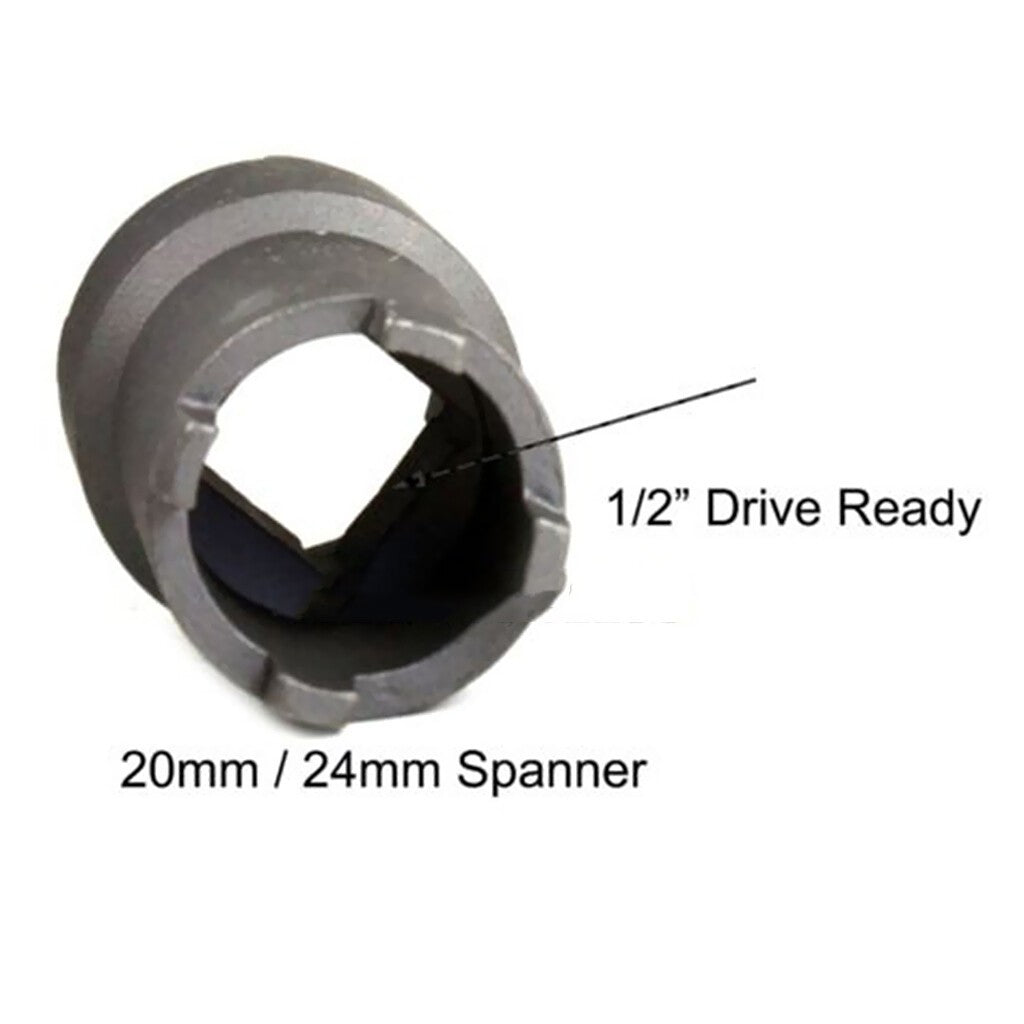 20mm 24mm Castle Nut Engine Motor Mount Lock Nut 4 pin Spanner Socket Tool for