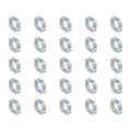 25 Pack 13-15mm Double Ear Hose Clamp, Galvanized Steel O Clip Crimp Rings