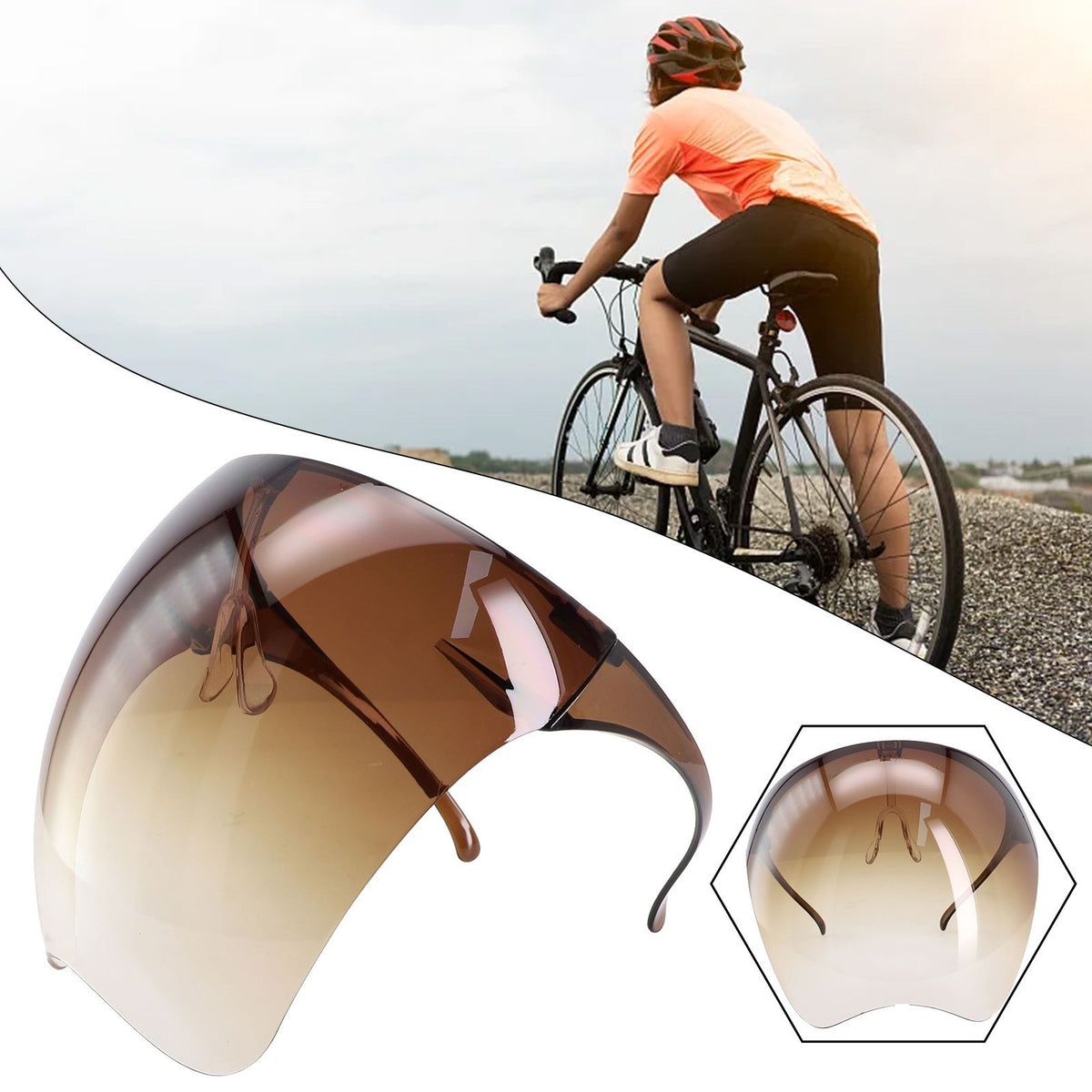 Brand New Cycling Cycling Shield Full Shield Gradient Color Large View