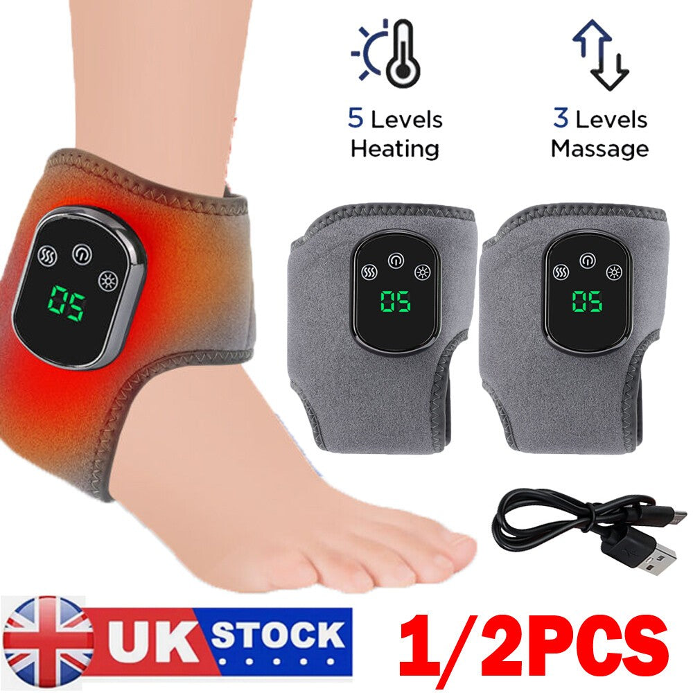 Cordless Foot Ankle Massager 5 Heat 3 Modes for Plantar Fasciitis Pain Relief UK