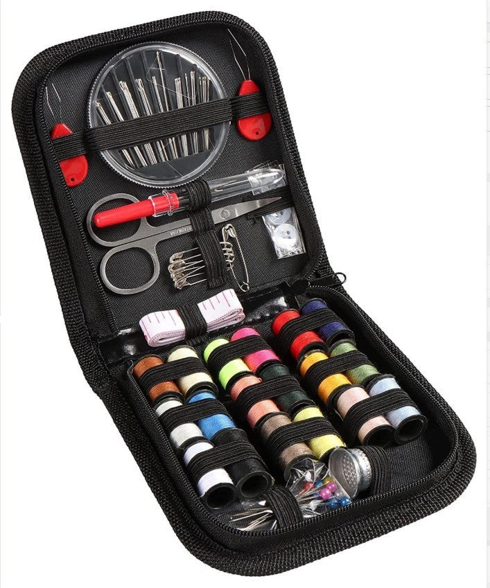 73 PCS Portable Sewing Kit Home Travel Case Needles Thread Scissors Set Box NEW