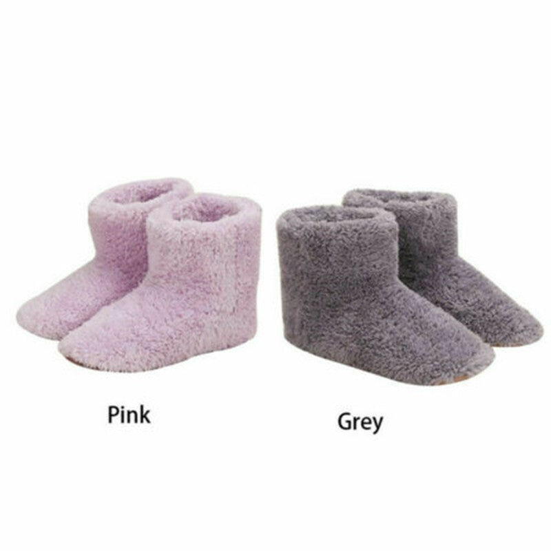 Electric USB Warmer Foot Shoe Plush Slipper Feet Heat Washable Sock Shoes Unisex