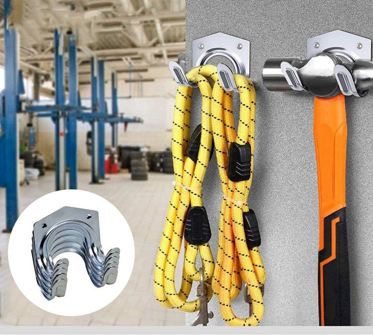 15pk Tool Hooks & Screws | Garage Garden Shed Wall Bike Hanging Storage Utility