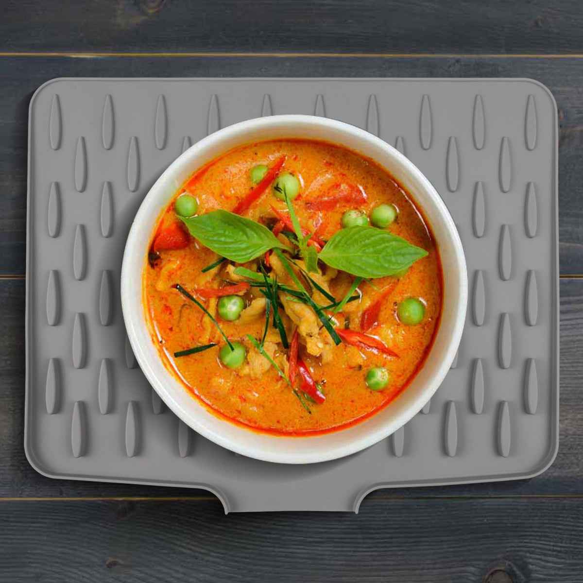 Non Slip Silicone Dish Drying Mat for Kitchen with Heat Resistant Features