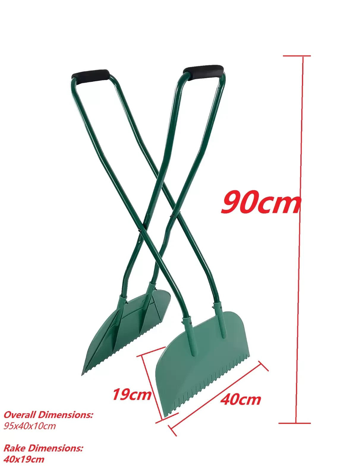 Long Handled Leaf Grabber Debris Collecting Rake Garden Leaves Collecting Scoops