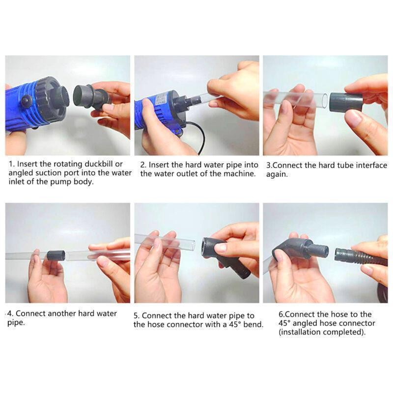 Electric Automatic Aquarium Gravel Cleaner Water Changer Sand Algae Vacuum