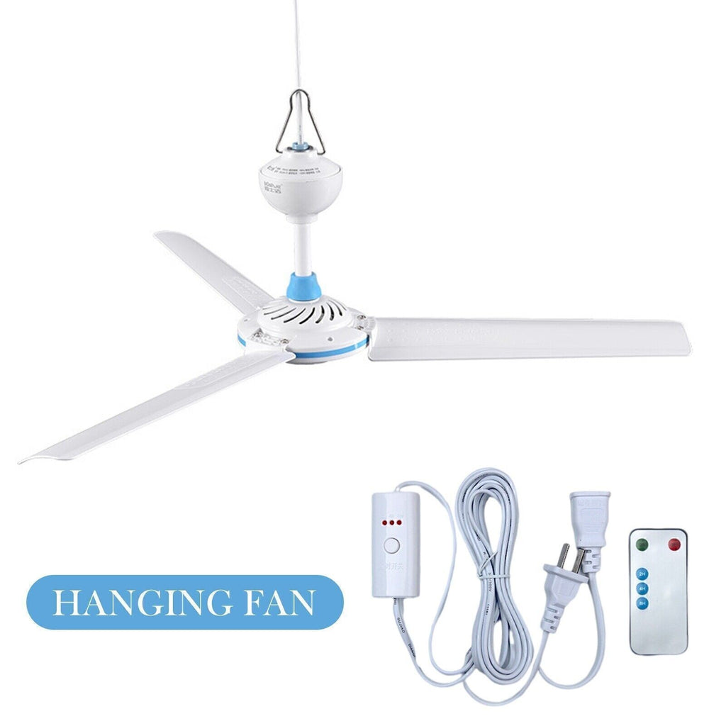 Quiet Remote Control 3 Blade Ceiling Fan Household Mini Fan