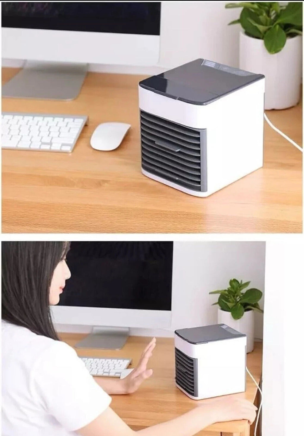 Portable Mini Air Cooler Water-Cooled Air Conditioning Unit Low Noise Fan UK