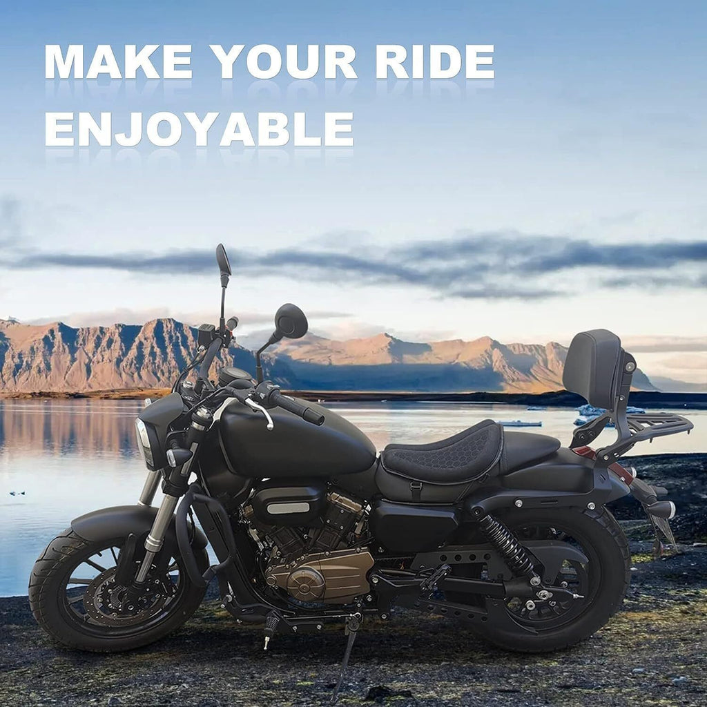 Motorcycle Gel Seat Cushion Comfort Pillow Pad Cover Pressure Relief Universal