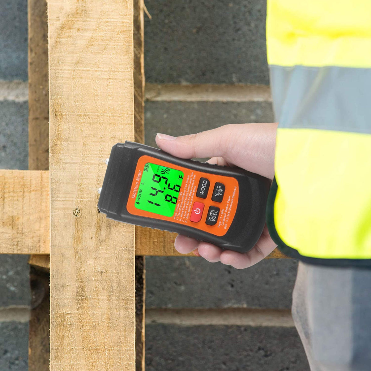 Moisture Meter for Wood Wall Paper Caravan Damp Plasterboard Measurement Gauge