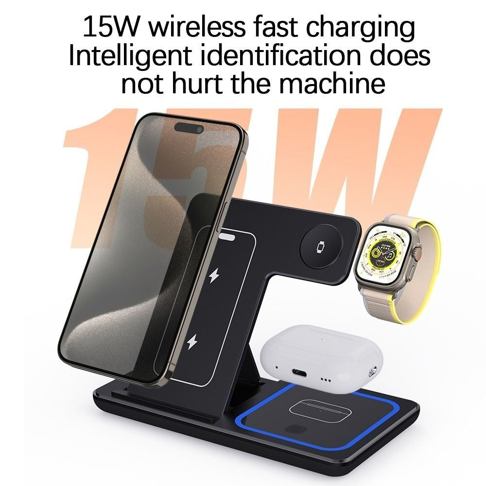 Foldable Wireless Charger Portable Charging Dock Fast Charging Station  Desktop