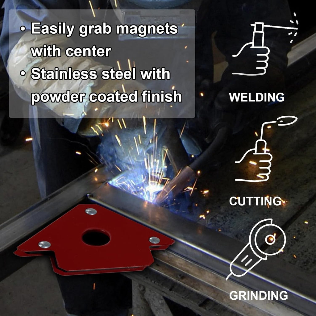 4x Welding Magnet Magnetic Welder Holder Arrow Welding Clamp 45° 90° 135° 25lb