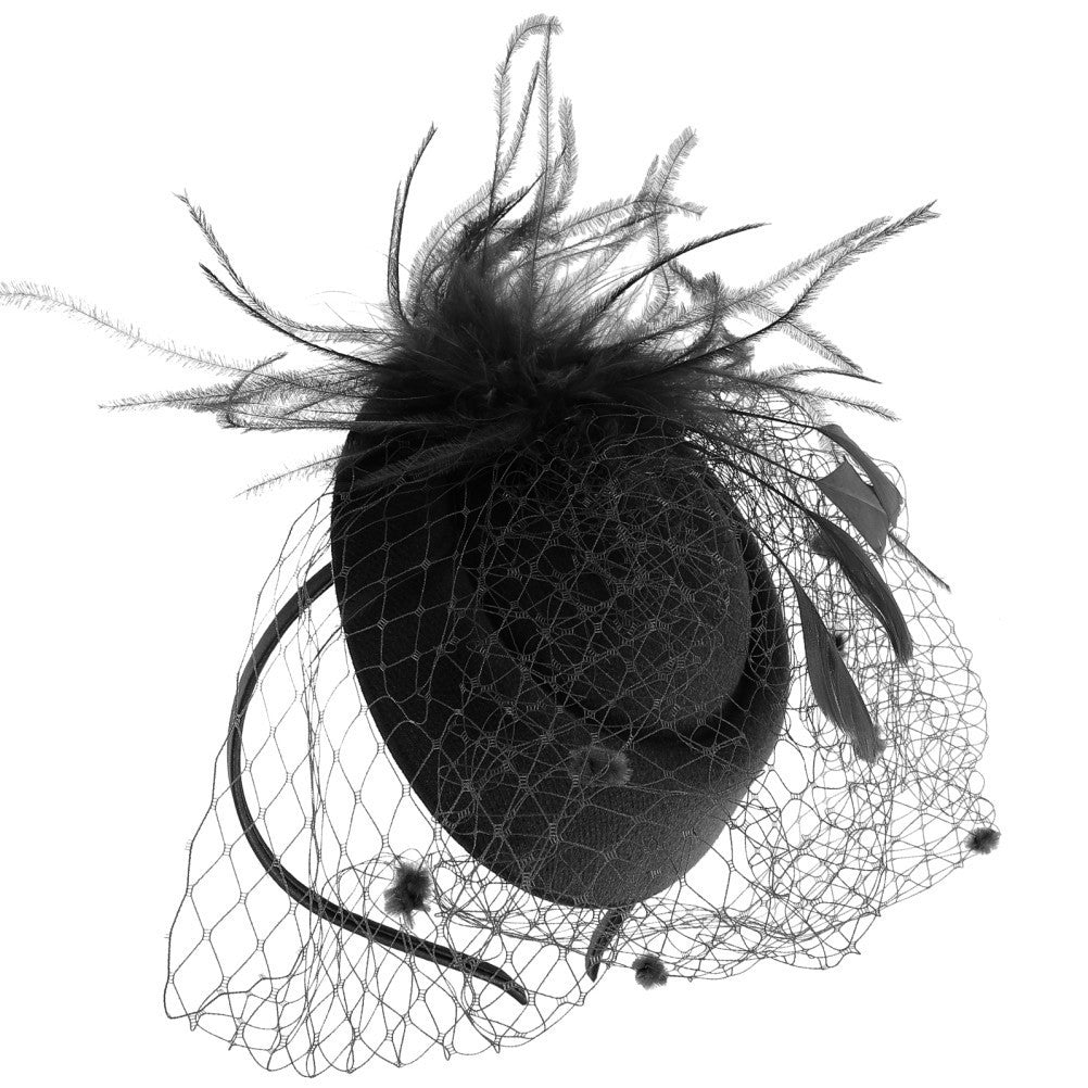 Funeral Veil Fascinator for Women Lady Wedding Headwear Hair Accessories