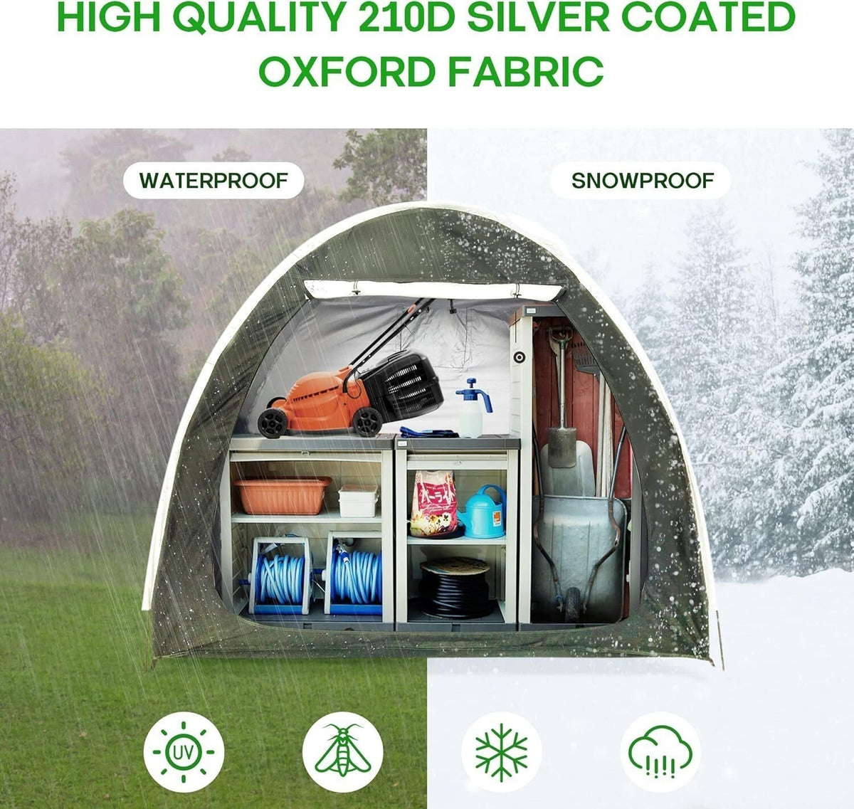 Bike Tent Large Waterproof Bicycle Rain Cover Dust Protector Outdoor Storage UK