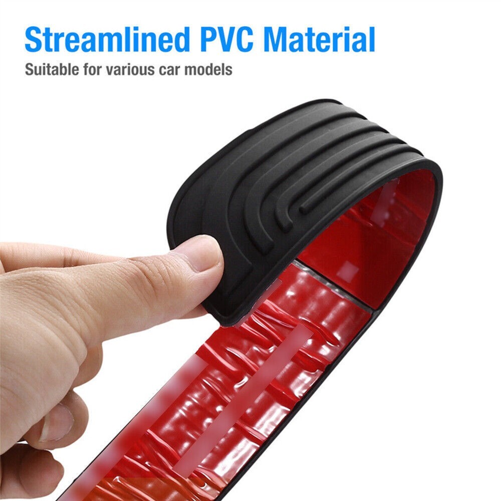 4x Rubber Car Door Scuff Plate Sill Cover Panel Step Protector Guards Universal