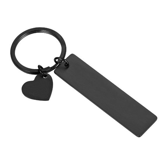 10 Pcs Engraving Stainless Steel Key Chain Blanks Jewelry Craft Tags