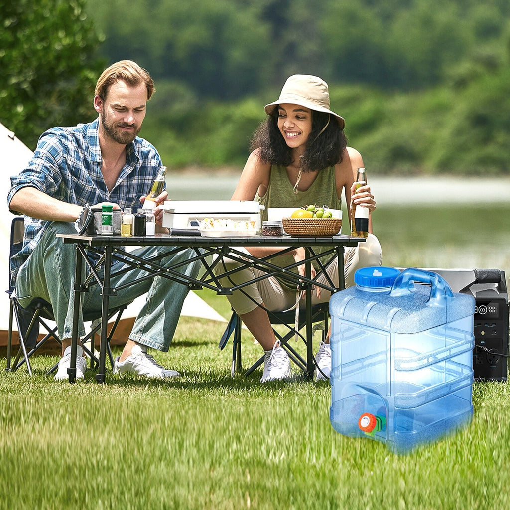 12/20L Camping Hiking Tap Carry Tank Container Drinking Water Bottle Bucket