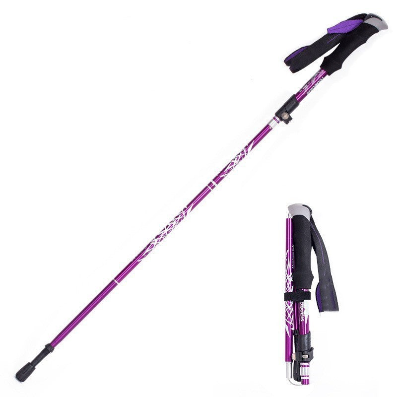 Telescopic Anti-Shock Extendable Trekking Poles Hiking Walking Camping