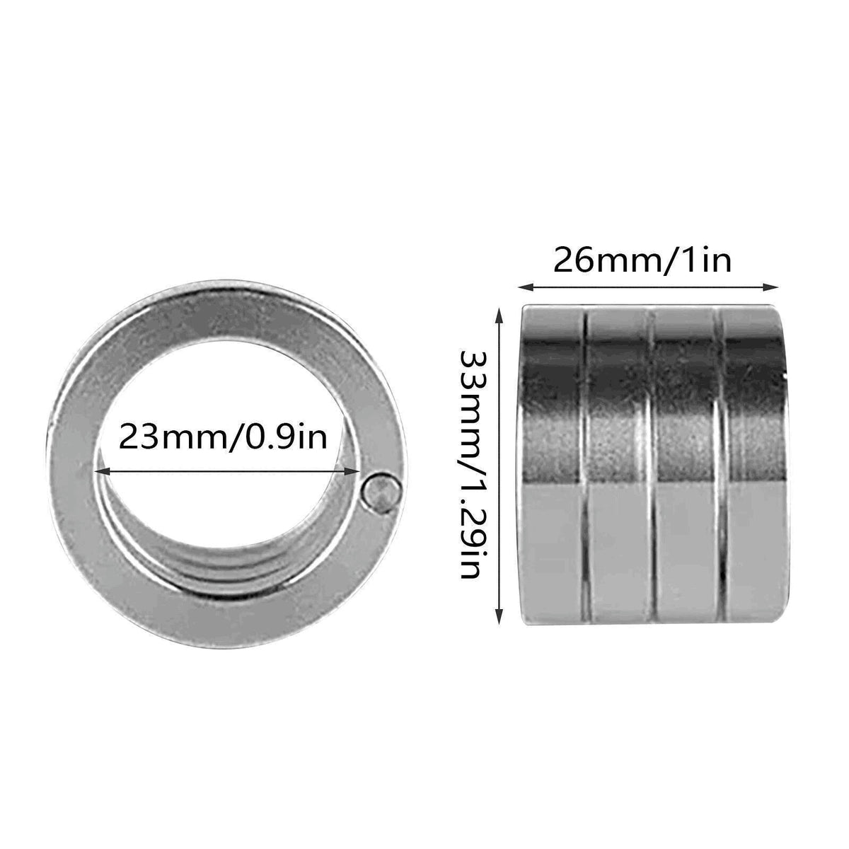 For Stainless Steel Outdoor Rotatable Folding Ring Finger Ring New UK