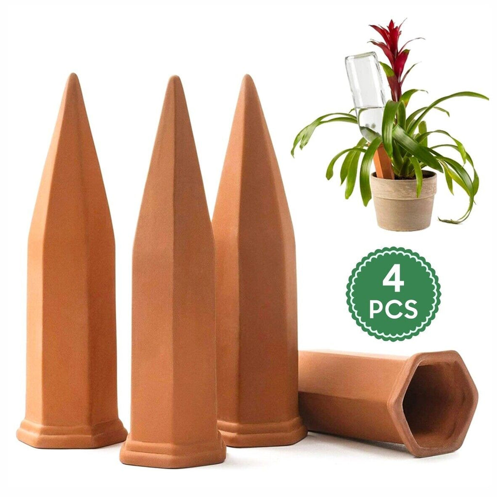 2-10Pcs Terracotta Plant Watering Stakes Automatic Self-Watering Garden Spikes