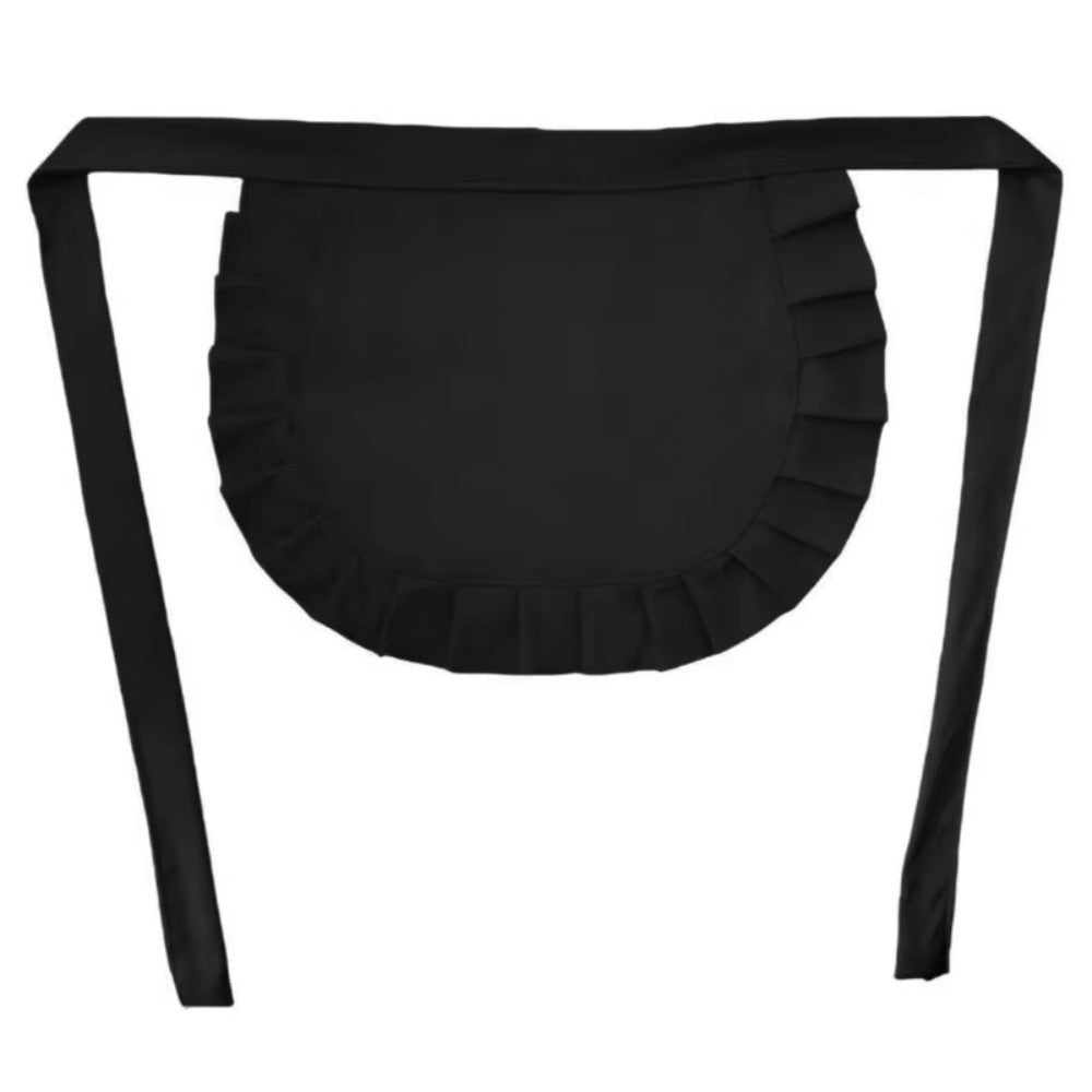 1Pcs Waitress Maid Style Waist Apron Black White Half Apron  Kitchen Party