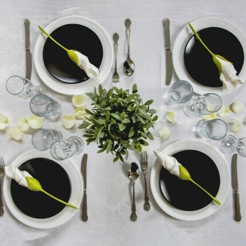 8/12/20Pcs Bloom Napkin Holders For Table Plastic Twist Flower Serviette Decor