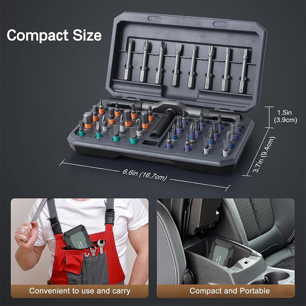 42/24 in 1 Magnetic Screwdriver Set Ratchet Screwdriver Kit for Home DIY Repairs