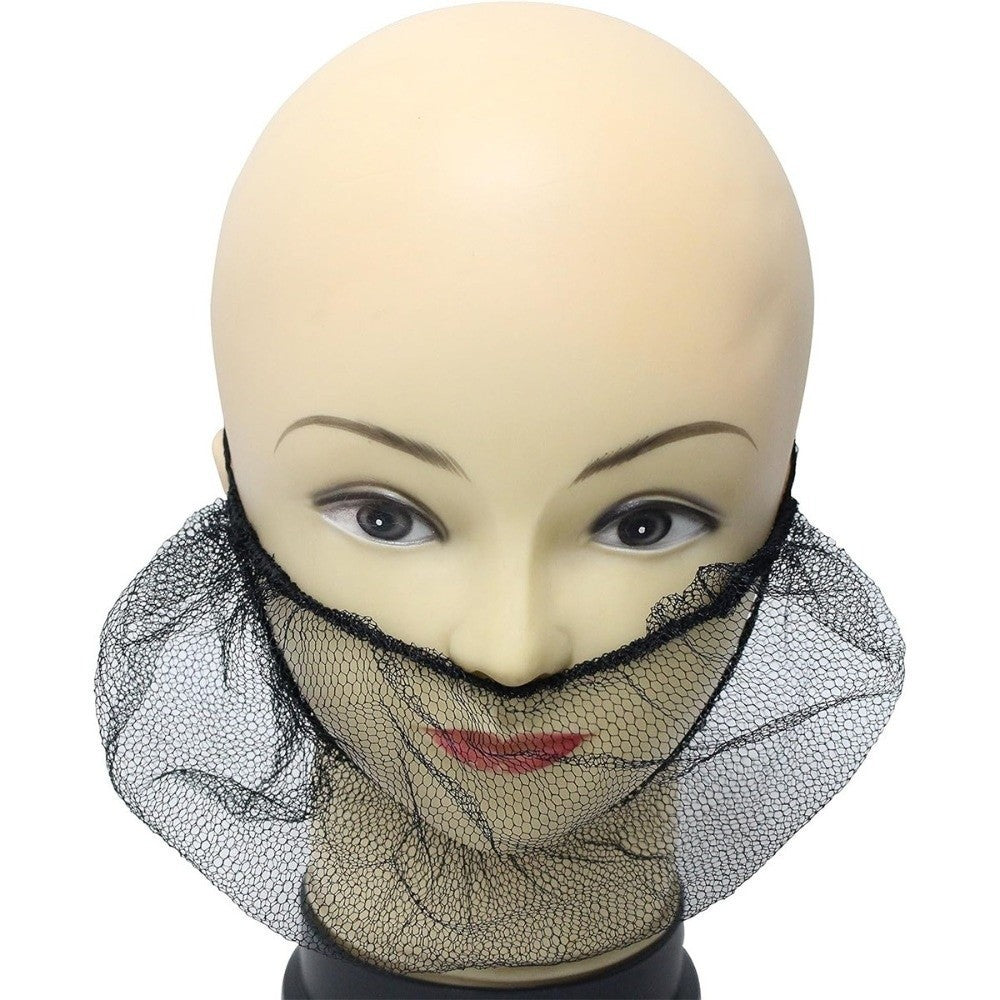 100Pcs Beard Protection Net Elastic Facial Beard Bib Bonnet Portable Beard Cover