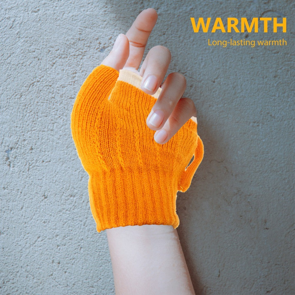 1 Pair of Portable Thermal Mitts Winter Warm Gloves Outdoor Heated Gloves