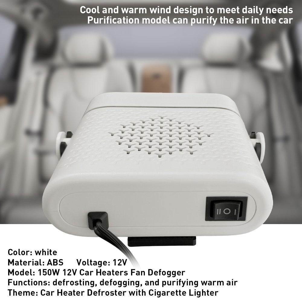 Car Fan Heater Heating 150W 12V Cooling Portable Car Heater Windshield Defroster